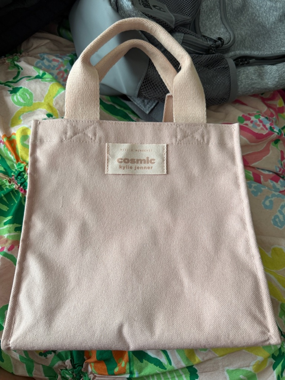Cosmic Kylie Jenner Pale Pink Canvas Tote Bag